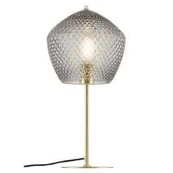 Nordlux ORBIFORM Tischlampe Messing, Rauchfarbend E27 Mit Kabelschalter 23x23x46,8cm -Nordlux 2010715047