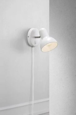 Wandlampe Weiß Nordlux Texas Metall Schirm E27 Mit Schalter -Nordlux 47141001 2