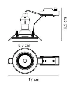 LED Einbaustrahler Nickel Gebürstet Nordlux Canis 3er Set GU10 A 345lm 6500K Dimmbar -Nordlux canis einbaustrahler tz 2
