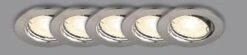 LED Einbaustrahler Nickel Gebürstet Nordlux Canis 5er Set GU10 A 345lm 2700K -Nordlux canis5ersetnickelgeb rstet 1