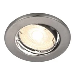 LED Einbaustrahler Nickel Gebürstet Nordlux Canis 3er Set GU10 A 230lm 2700K