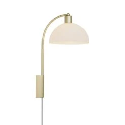 Wandlampe Messing Weiß Nordlux Ellen 20 E14 Mit Kabelschalter