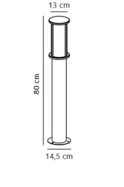 Nordlux LINTON Wegeleuchte Messing E27 IP54 Dimmbar 14,5x14,5x79,9cm -Nordlux linton pollerleuchte tz 1