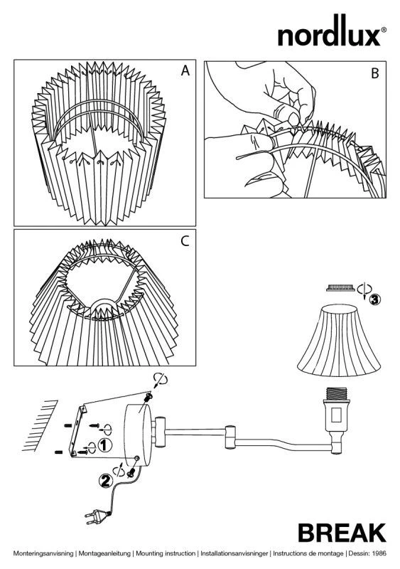 Nordlux Break Wandleuchte Schwarz Mit Lesearm 5 Nordlux Break Wandleuchte Schwarz Mit Lesearm – Bild 3