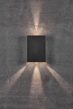 Nordlux Fold 15 Außenwandleuchte LED 2x150lm Schwarz Inkl. Schablonen -Nordlux n2019051003 2