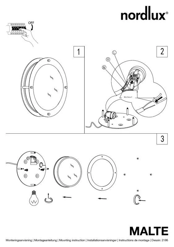 Nordlux Malte Außen Wand & Deckenleuchte Verzinkt 5 Nordlux Malte Außen Wand & Deckenleuchte Verzinkt – Bild 3