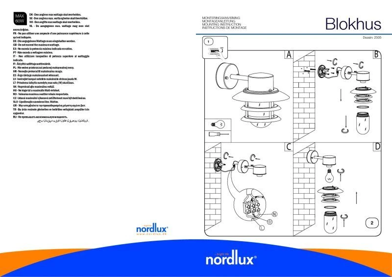 Nordlux Blokhus Down Außenwandleuchte Verzinkt 5 Nordlux Blokhus Down Außenwandleuchte Verzinkt – Bild 3