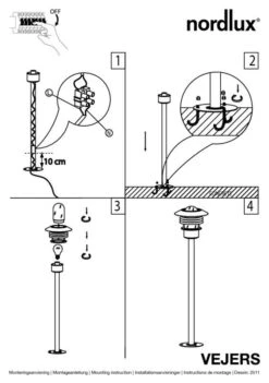 Nordlux Vejers Außen Standleuchte Verzinkt -Nordlux n25118031 ze