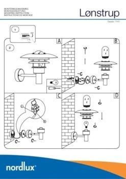 Nordlux LÃ¸nstrup 32 Außenwandleuchte Schwarz -Nordlux n71411003 ze