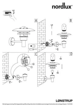 Nordlux LÃ¸nstrup 22 Außenwandleuchte Verzinkt -Nordlux n71431031 ze