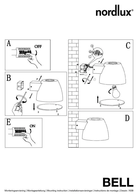 Nordlux Bell Außenwandleuchte Schwarz 5 Nordlux Bell Außenwandleuchte Schwarz – Bild 3