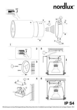 Nordlux IP S4 Bad Aufbauleuchte IP44 GU10 Weiss Schwenkbar -Nordlux n78511001 ze